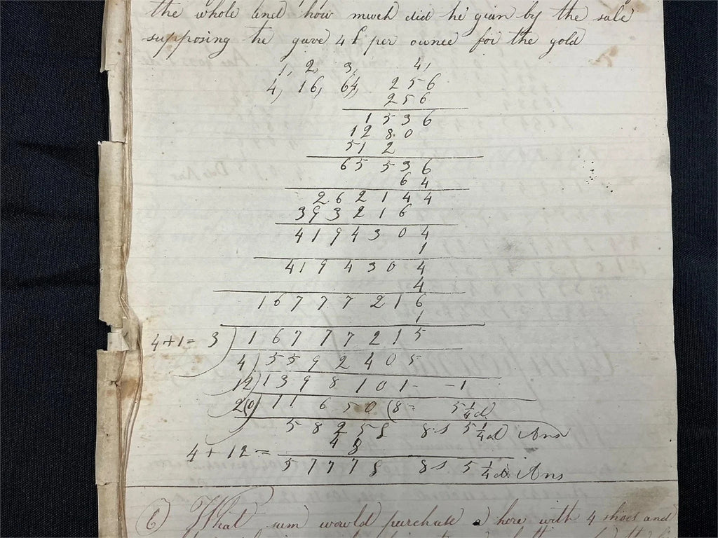 1844 Jacob Kutz Handwritten Ciphering Book Arithmetic Manuscript PA Americana – photo 3