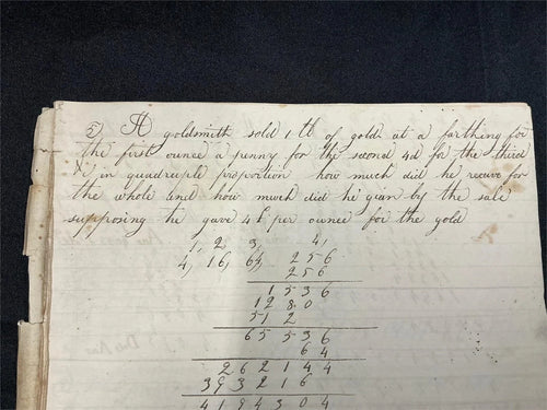 1844 Jacob Kutz Handwritten Ciphering Book Arithmetic Manuscript PA Americana – photo 2