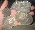 Vintage Railroad Belt Buckle Lot of 4 Southern Pacific Southern Railway Train