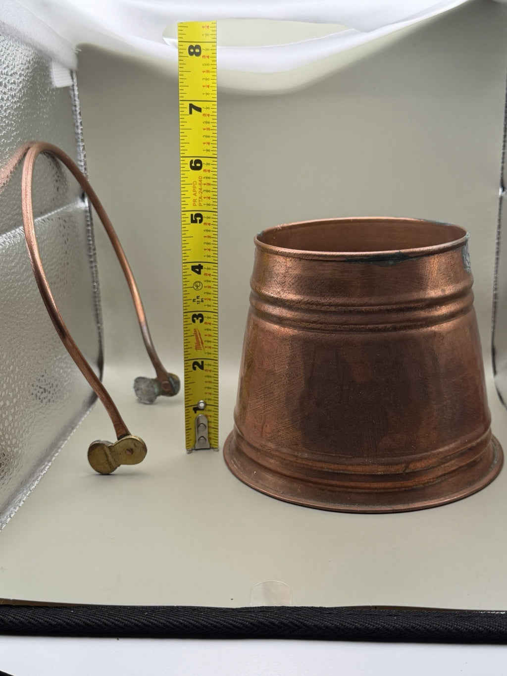 Vintage Copper Miniatures Lot Watering Can Chamber Pot Turkish Pail Bucket – photo 7