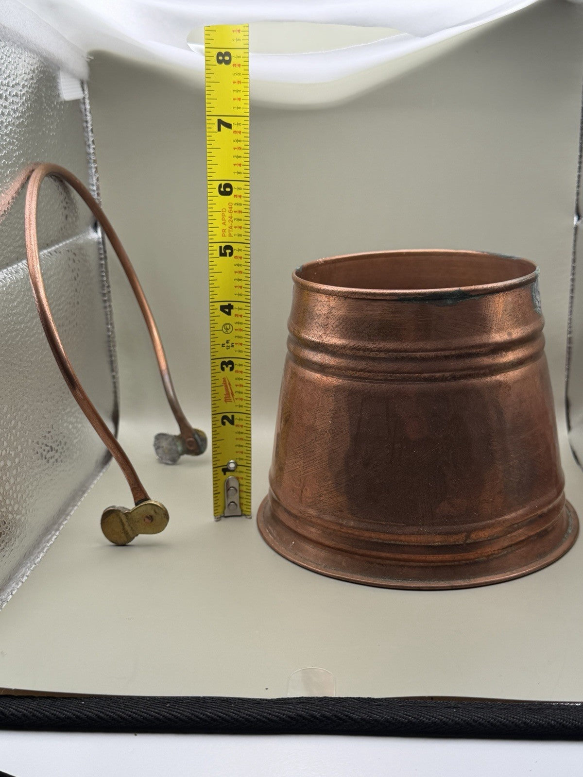 Vintage Copper Miniatures Lot Watering Can Chamber Pot Turkish Pail Bucket – photo 7