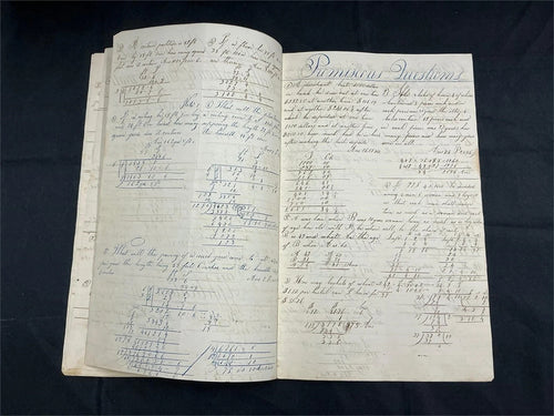 1844 Jacob Kutz Handwritten Ciphering Book Arithmetic Manuscript PA Americana