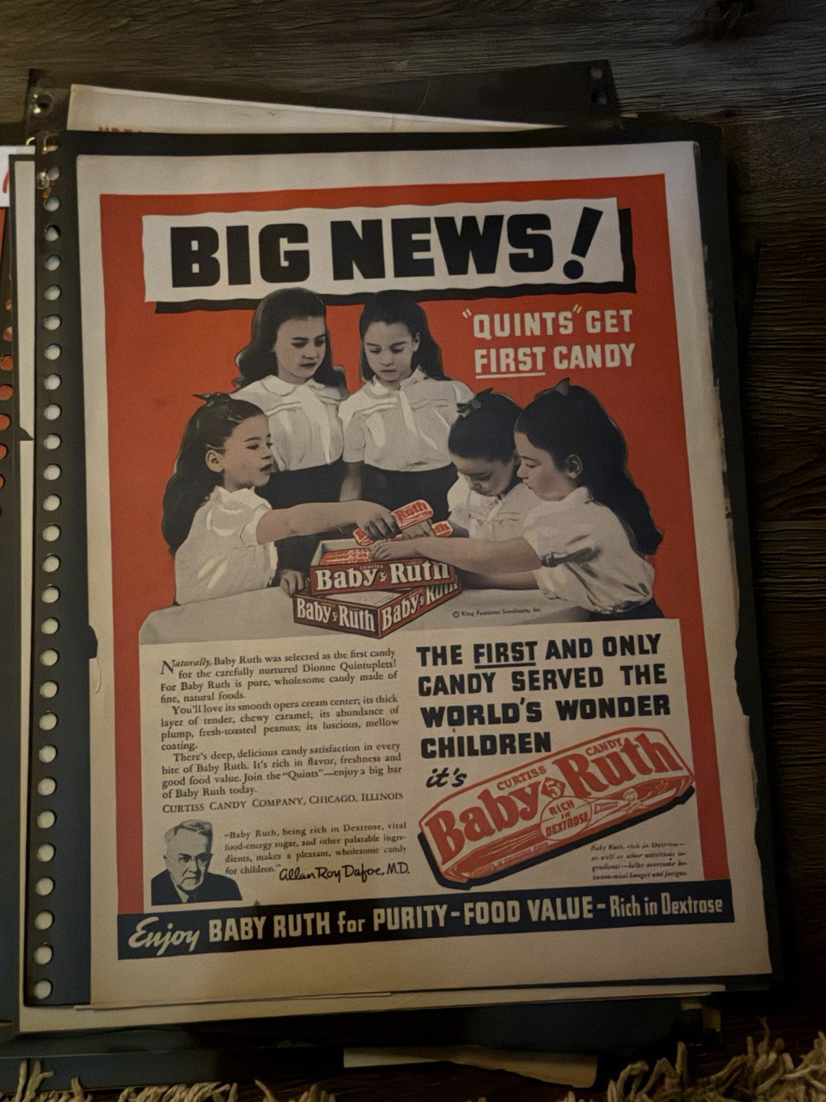 Ultimate Vintage Baby Ruth Archive Lot 1928-1960s Ads Rare Display Box Curtiss – photo 13