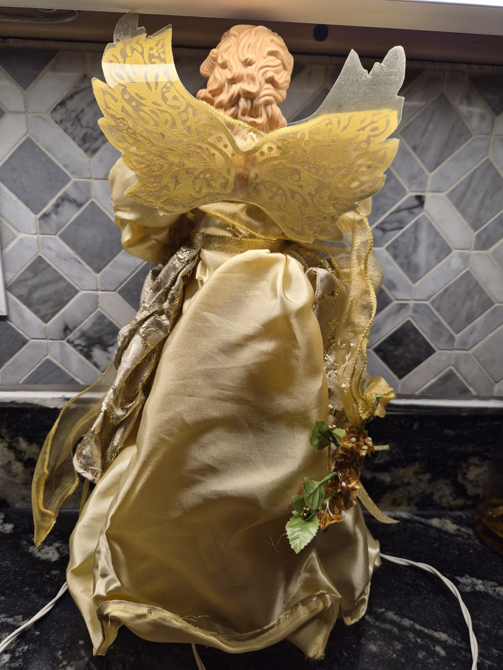Vintage Porcelain Angel Tree Topper – photo 3