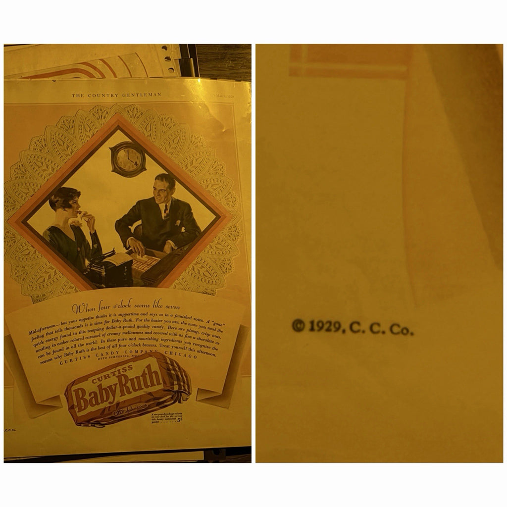 Ultimate Vintage Baby Ruth Archive Lot 1928-1960s Ads Rare Display Box Curtiss – photo 8