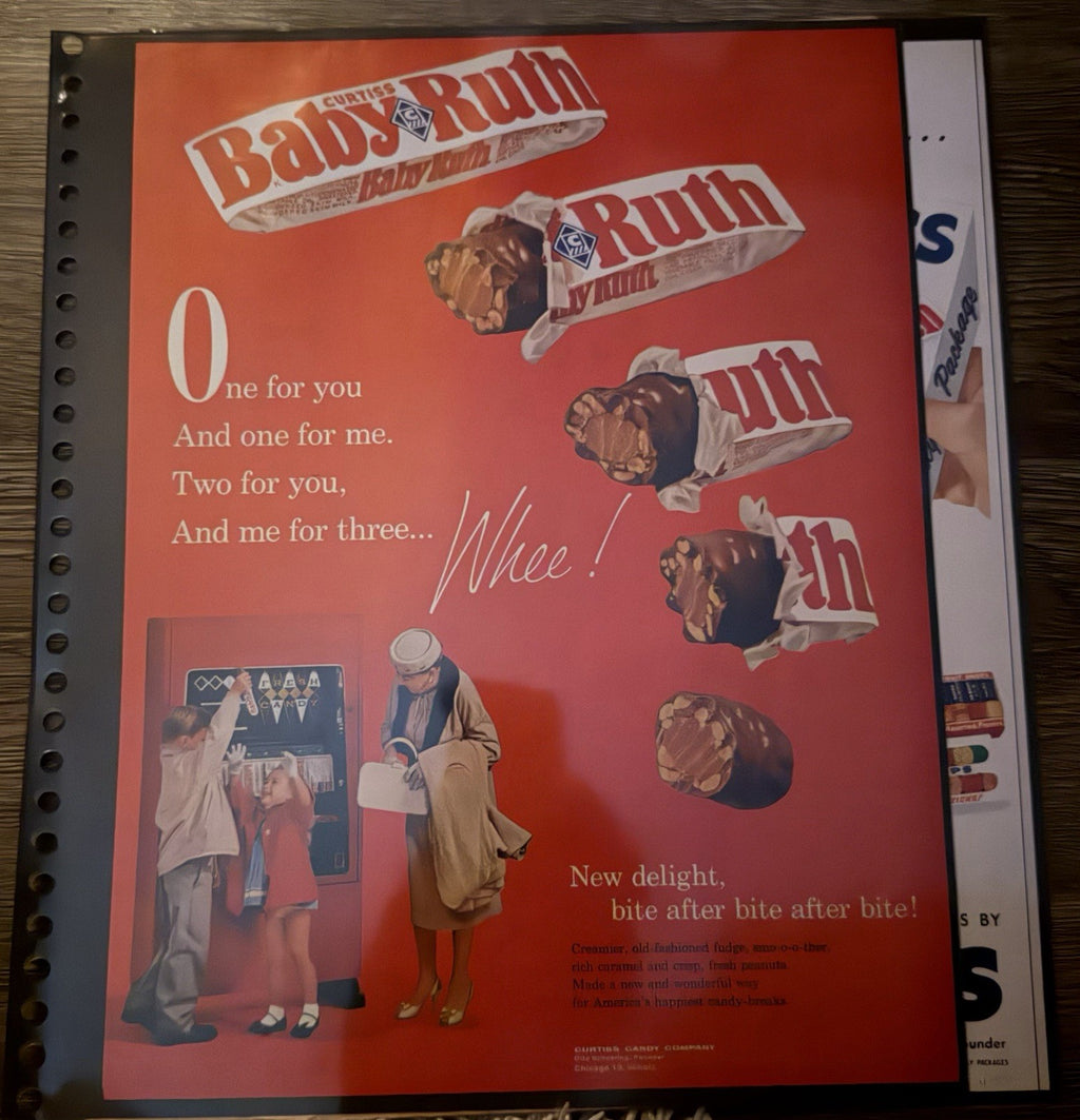 Ultimate Vintage Baby Ruth Archive Lot 1928-1960s Ads Rare Display Box Curtiss – photo 19