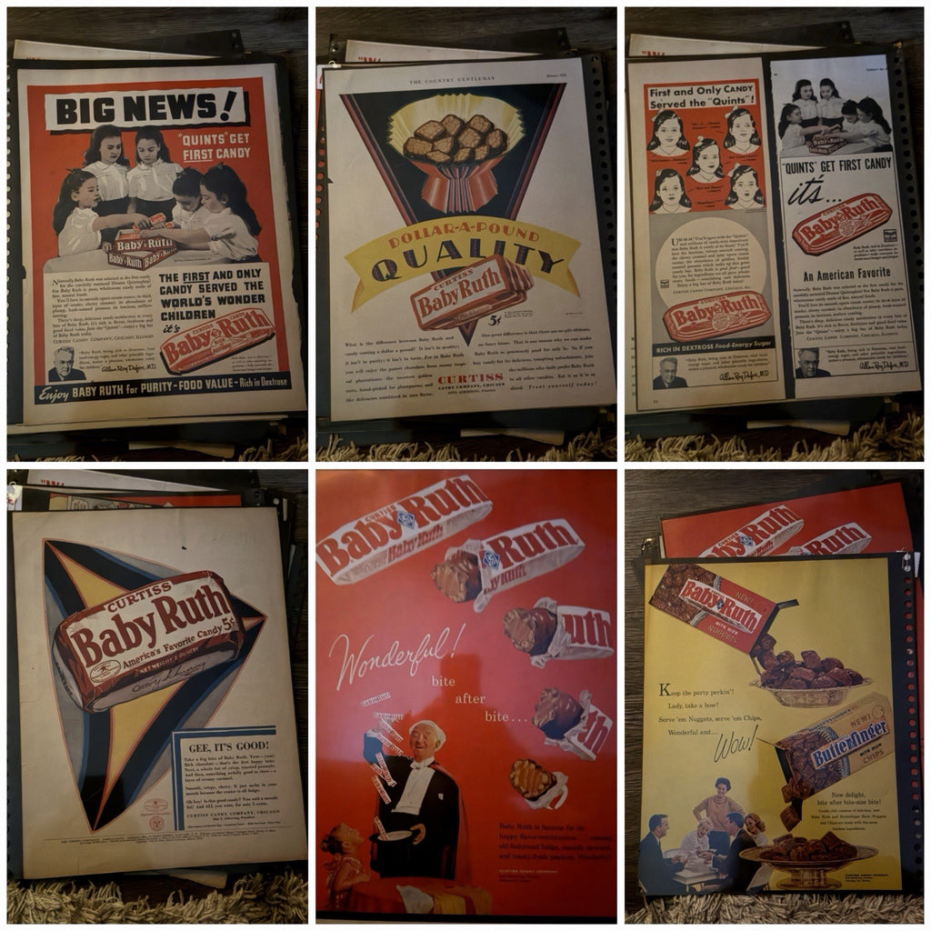 Ultimate Vintage Baby Ruth Archive Lot 1928-1960s Ads Rare Display Box Curtiss – photo 4