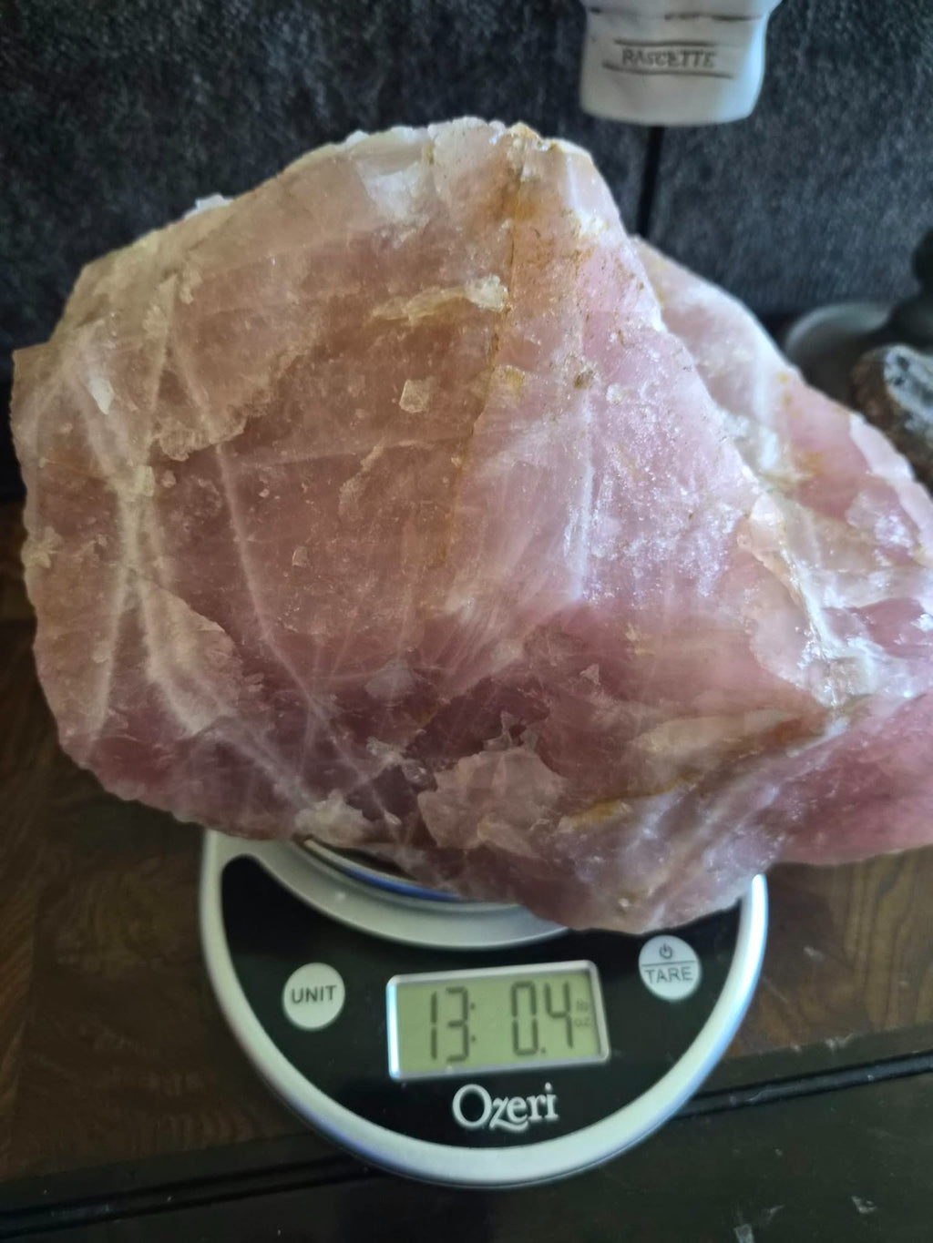 Large Rose Quartz Rough Crystal 13 lb Pink Stone Natural Mineral Display Specime – photo 4