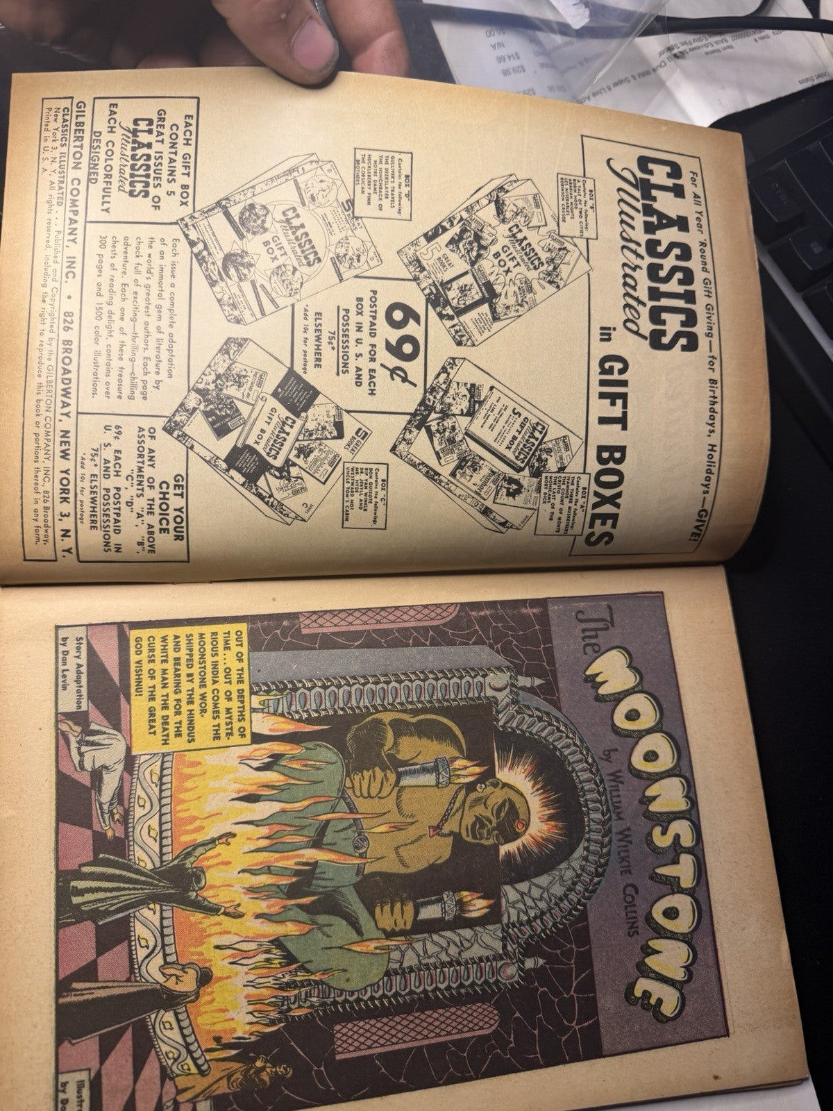 CLASSICS ILLUSTRATED #30 The Moonstone by William Wilkie Collins (HRN 70) VG++ – photo 5