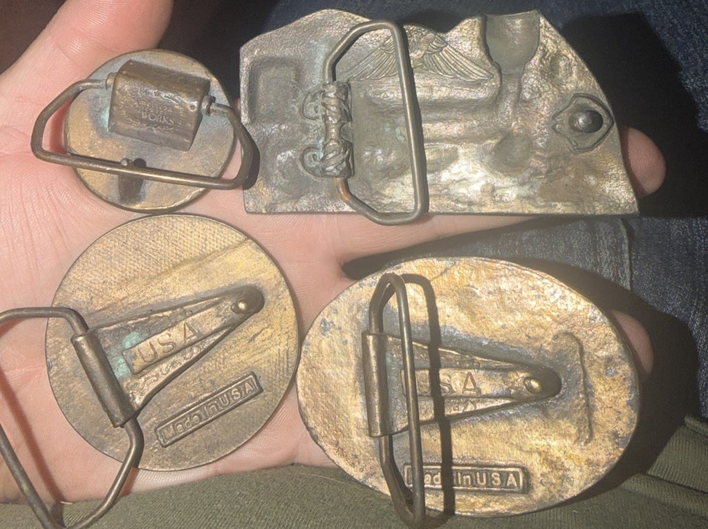 Vintage Railroad Belt Buckle Lot of 4 Southern Pacific Southern Railway Train – photo 2