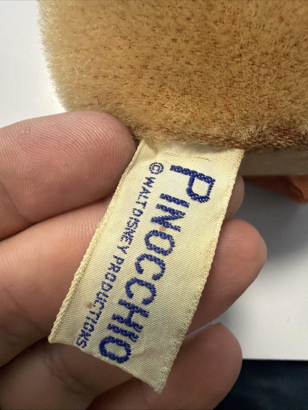 Vintage Disney Pinocchio Roly Poly Plush Vinyl Head Jingle Toy – photo 3