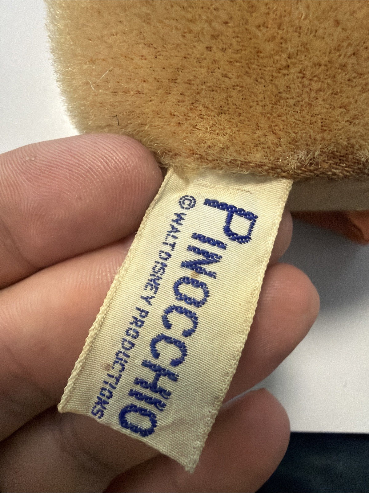 Vintage Disney Pinocchio Roly Poly Plush Vinyl Head Jingle Toy – photo 3