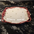 FITZ & FLOYD Old World Santa Oval Serving Platter XL 19 × 14 Vintage 1988