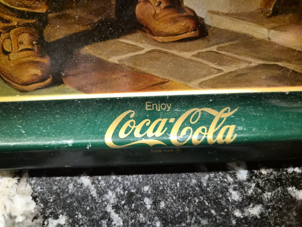 Coca-Cola Dear Santa Please Vintage Christmas Serving Tray Metal Enjoy Coke 1983 – photo 2