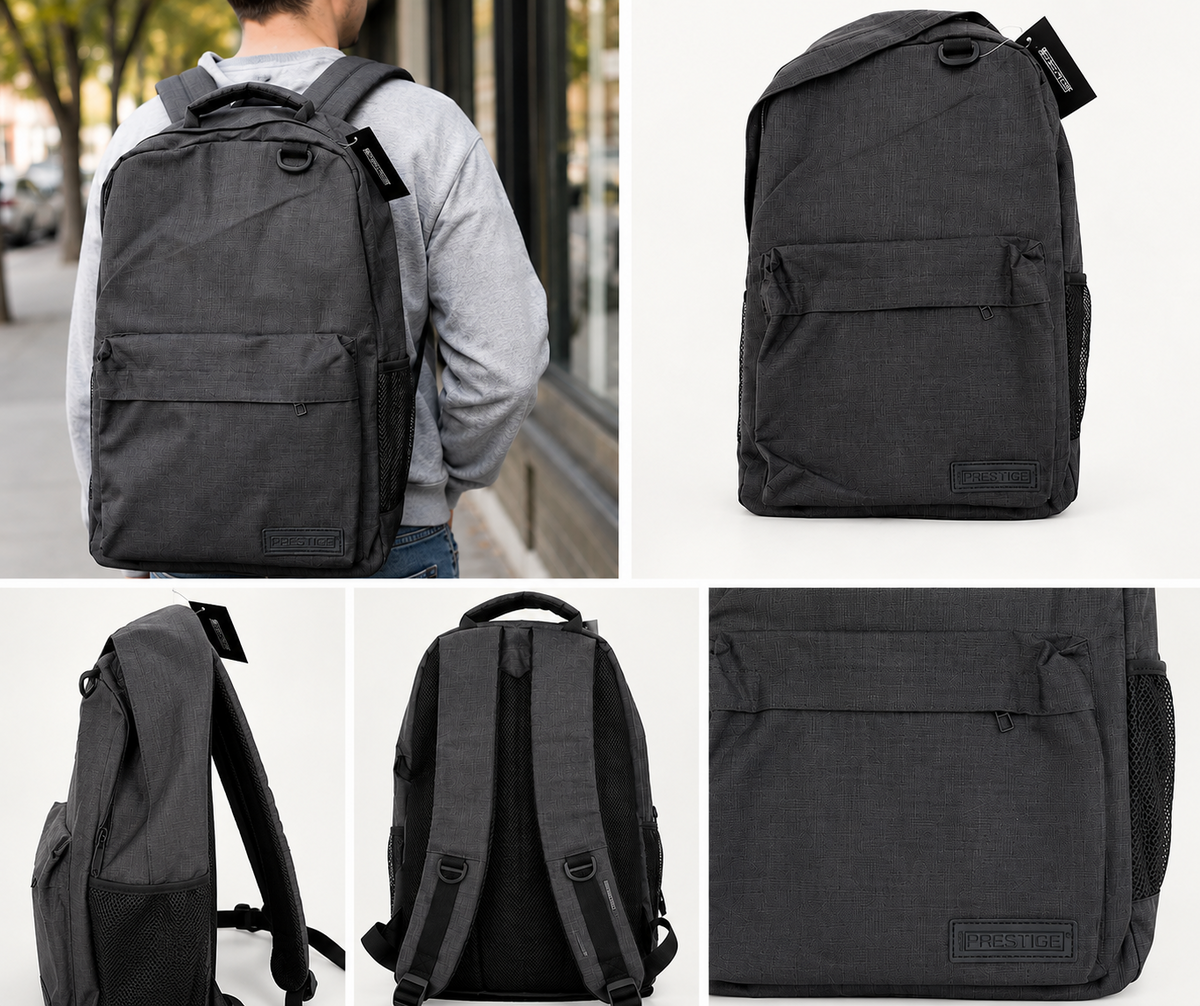 Backpack Gray School Travel Work Casual Bookbag NEW SEALED