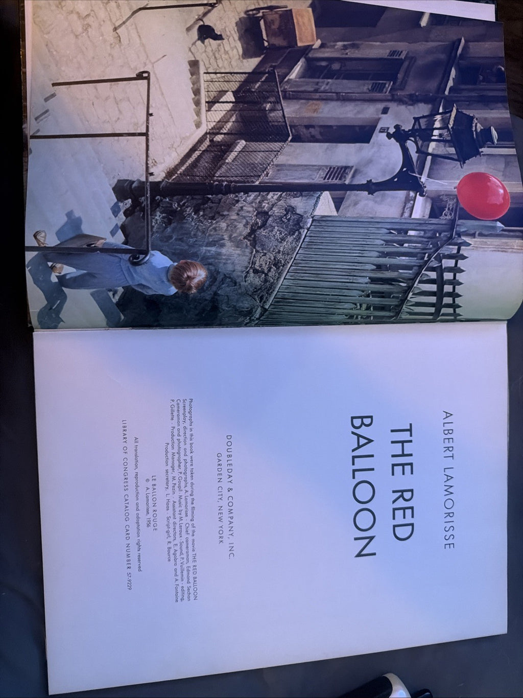 Vintage The Red Balloon Children’s Book Hardcover Classic Picture Book Nice Copy – photo 3