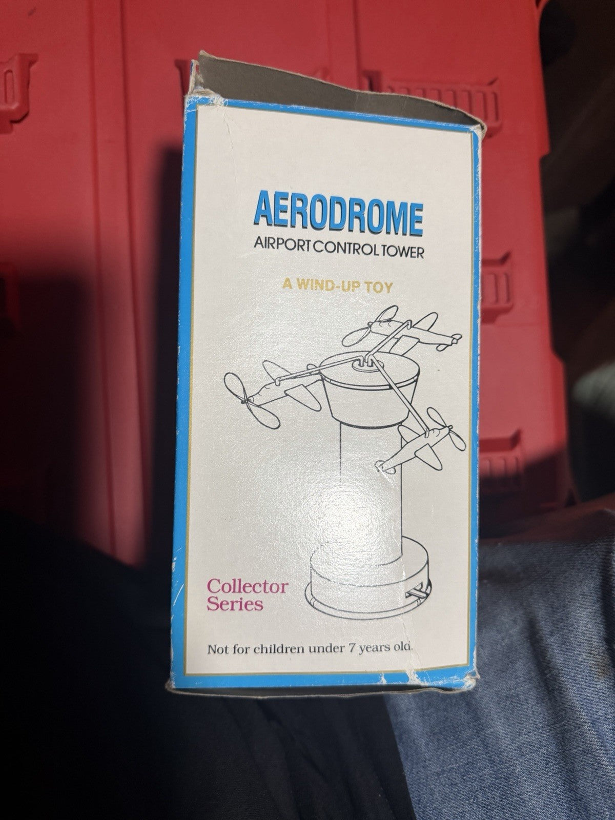 Schylling Aerodrome Airport Control Tower Wind Up Tin Toy With Airplanes Nice – photo 2