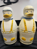 Lot of 2 Vintage 1966 Nabisco Donald Duck Coin Banks Disney Cereal Premiums