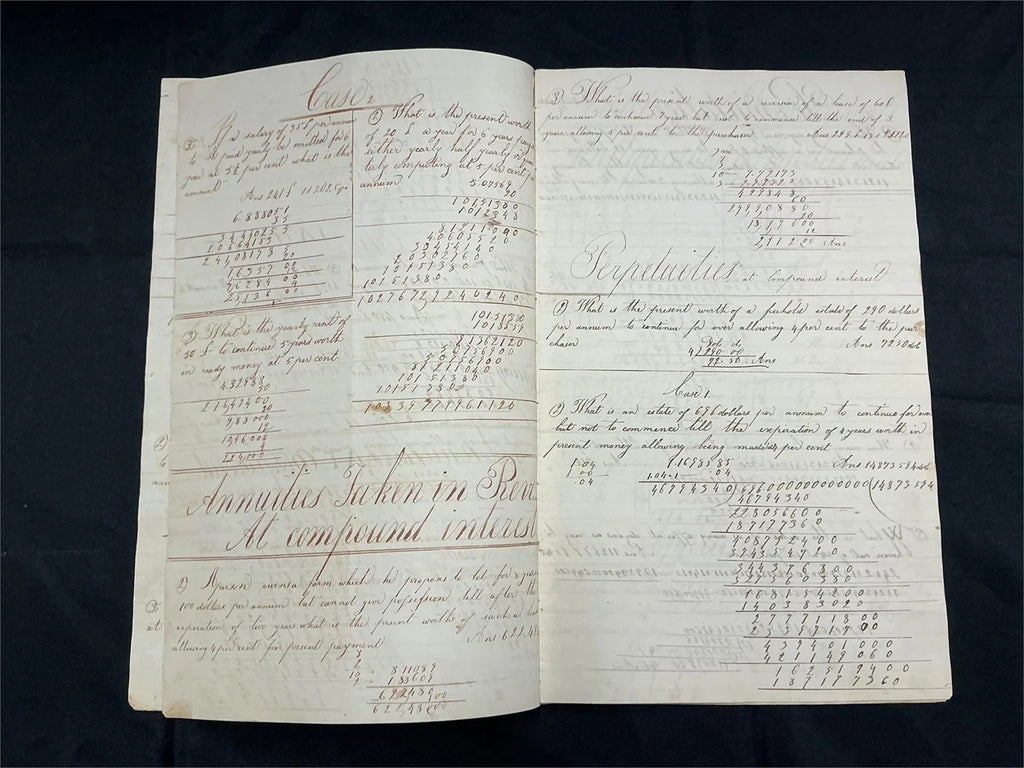 1844 Jacob Kutz Handwritten Ciphering Book Arithmetic Manuscript PA Americana – photo 6