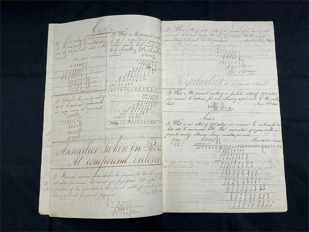 1844 Jacob Kutz Handwritten Ciphering Book Arithmetic Manuscript PA Americana – photo 6