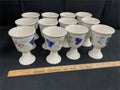 12 Simpsons Periwinkle Ironstone Goblets Henry Ford Museum England Vintage