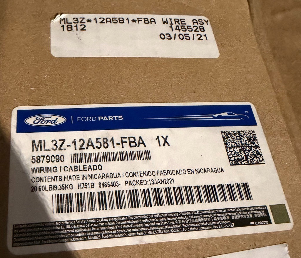 NEW OEM Ford F-150 PowerBoost Engine Wiring Harness ML3Z-12A581-FBA – photo 2