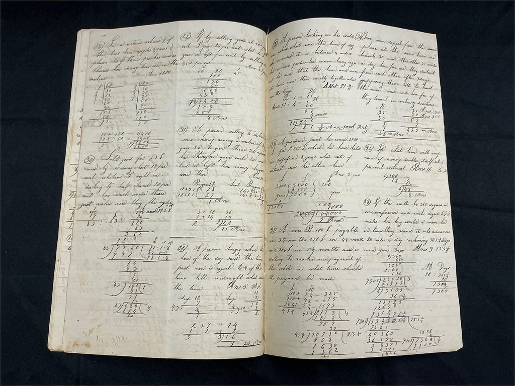 1844 Jacob Kutz Handwritten Ciphering Book Arithmetic Manuscript PA Americana – photo 11