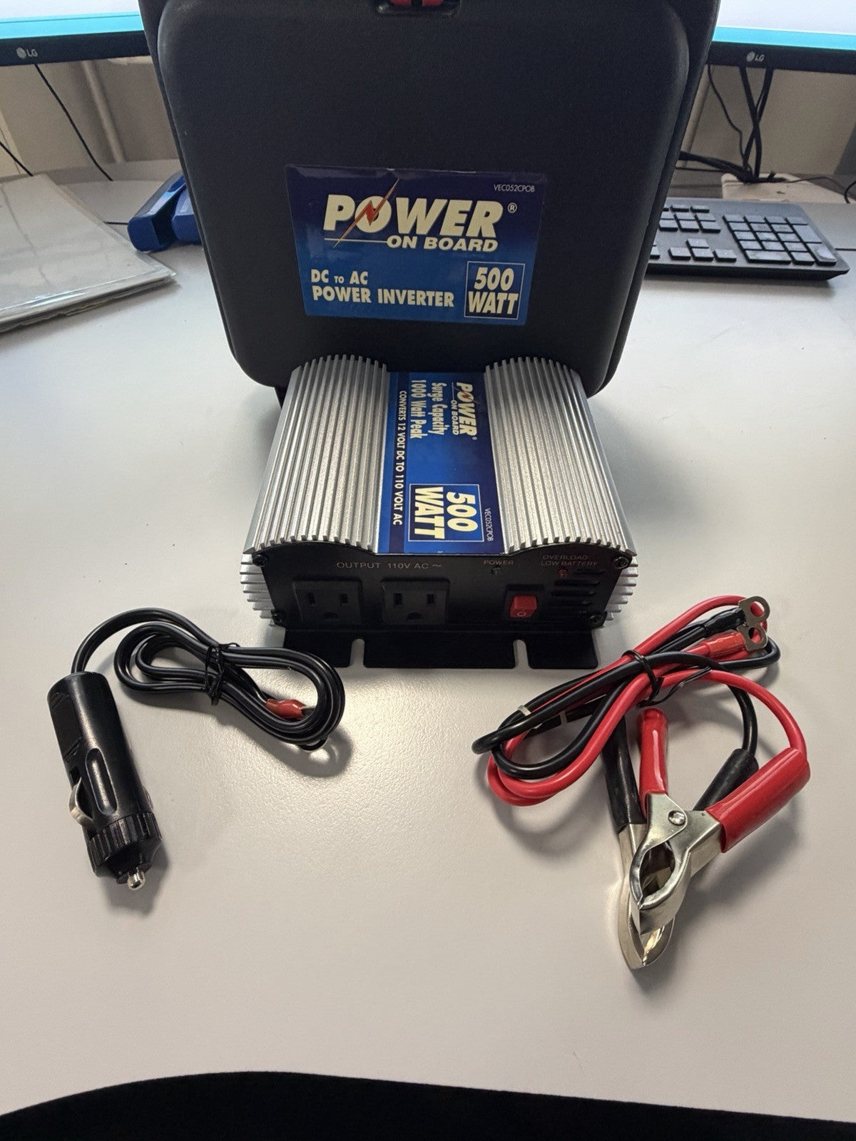 Power On Board 500W DC to AC Power Inverter 1000W Peak 12V to 110V Tested