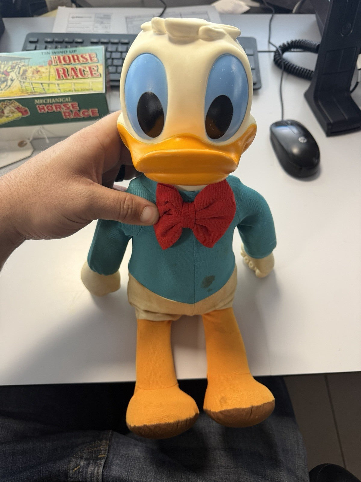 Vintage Hasbro Dancing Donald Duck Plush Animated Tested Works Squeeze Hands