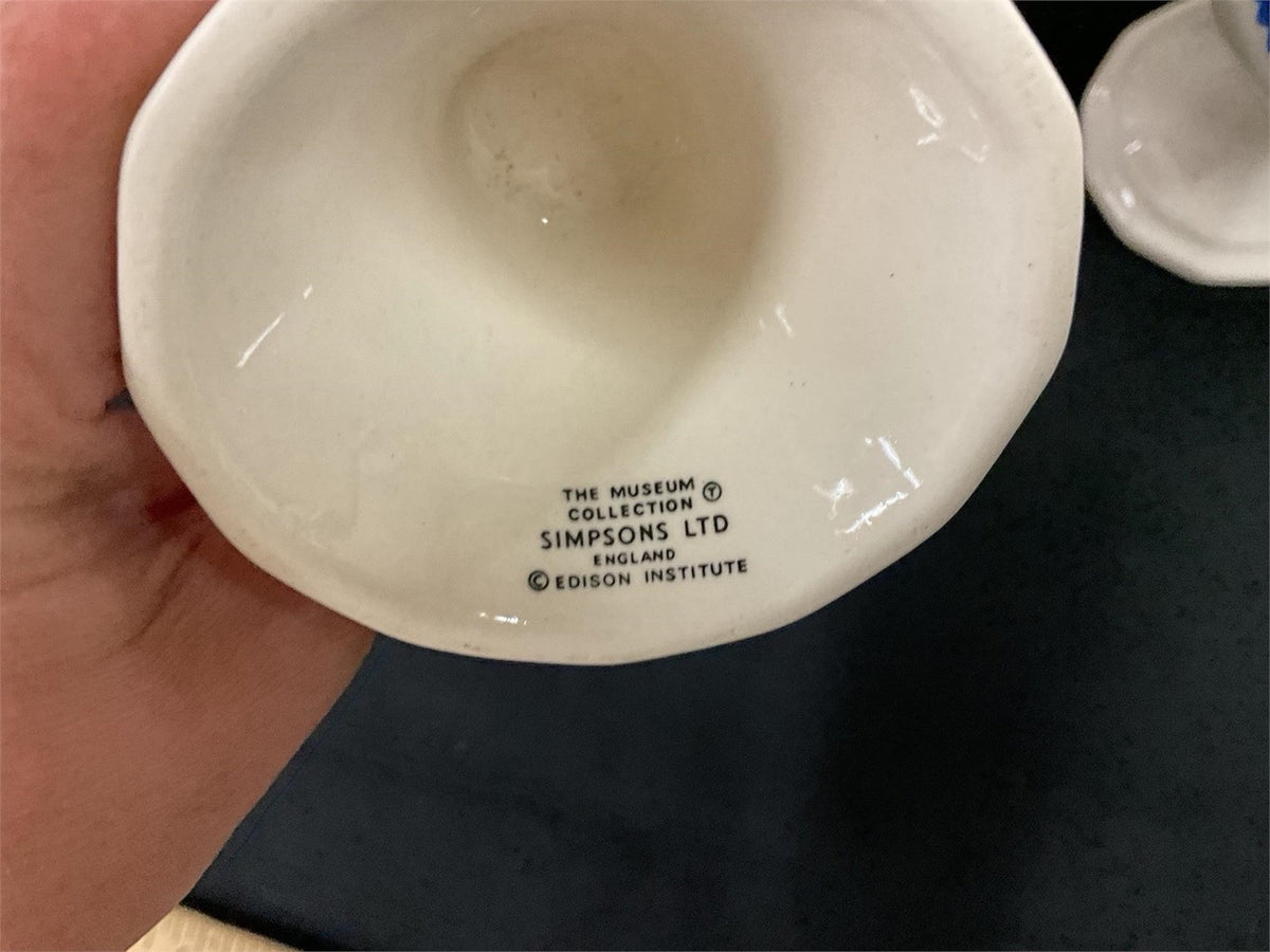 12 Simpsons Periwinkle Ironstone Goblets Henry Ford Museum England Vintage – photo 4
