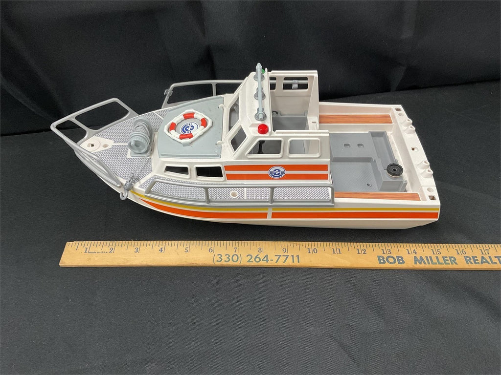 Vintage 1999 Playmobil Geobra Rescue Boat Toy Vessel Hull 3283040 Orange Stripe – photo 4