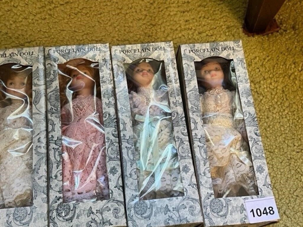 Vintage Collectible Porcelain Doll Bulk Lot 5 Pieces NIB Lace Gowns Craft Supply – photo 2