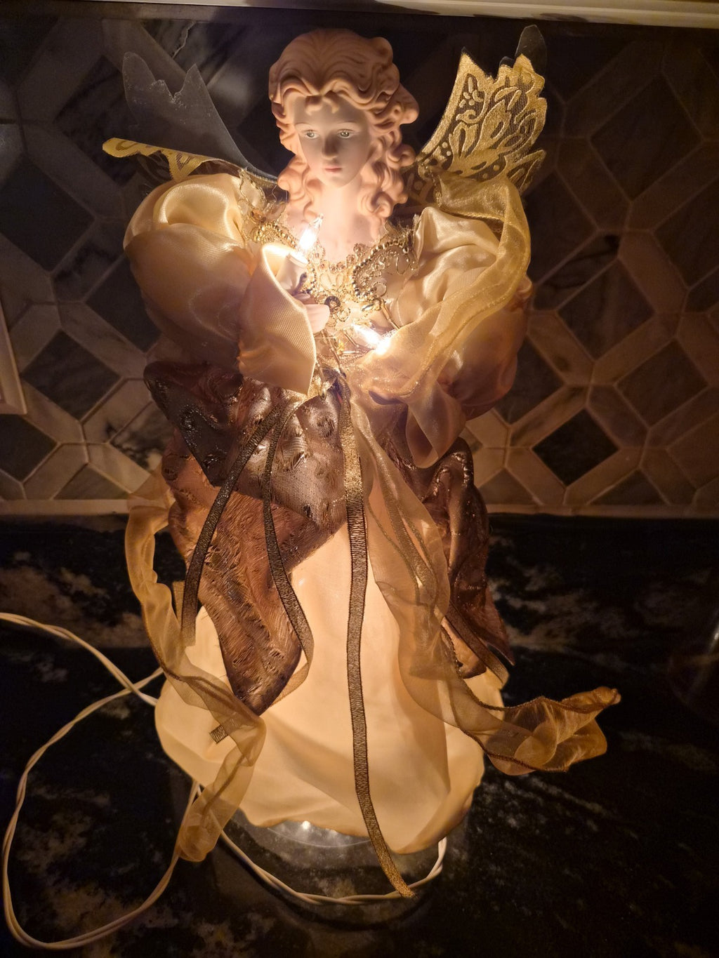 Vintage Porcelain Angel Tree Topper