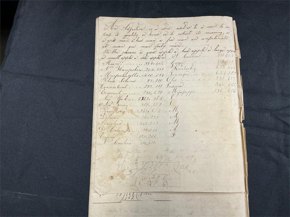 1844 Jacob Kutz Handwritten Ciphering Book Arithmetic Manuscript PA Americana – photo 8
