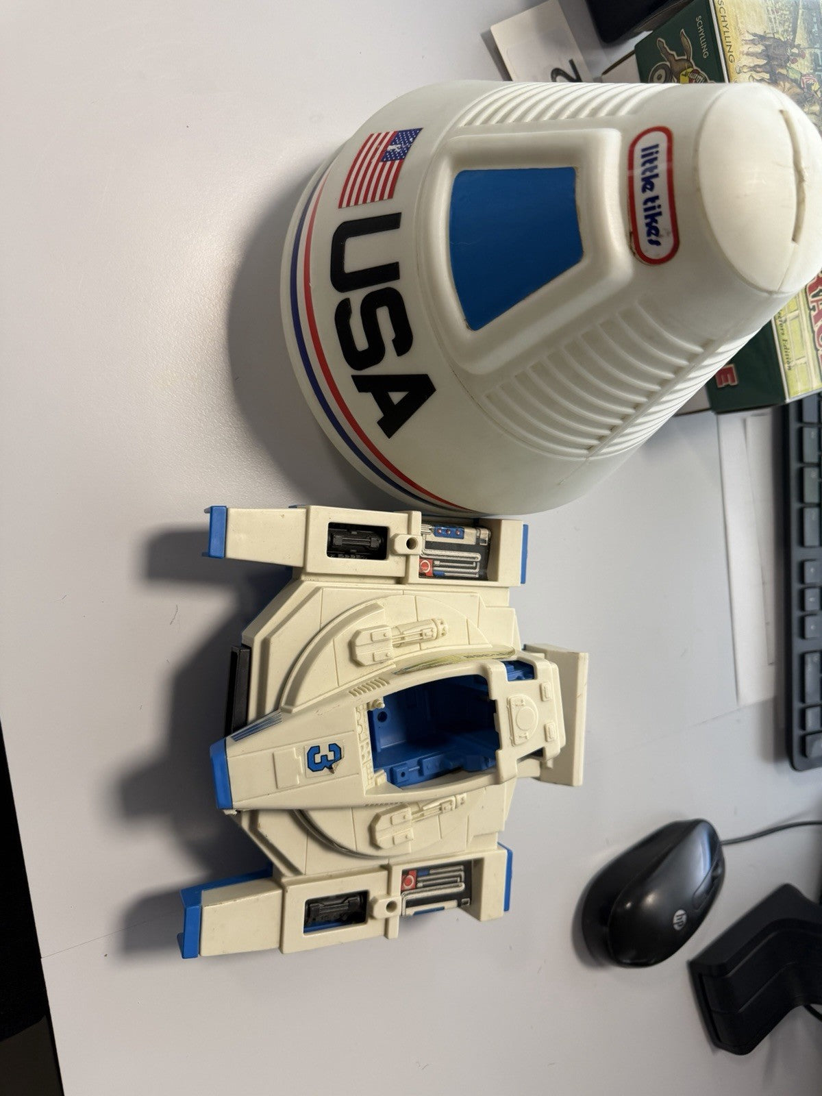 Vintage Fisher Price FP-368 Alpha Probe & Little Tikes Space Shuttle Piggy Bank