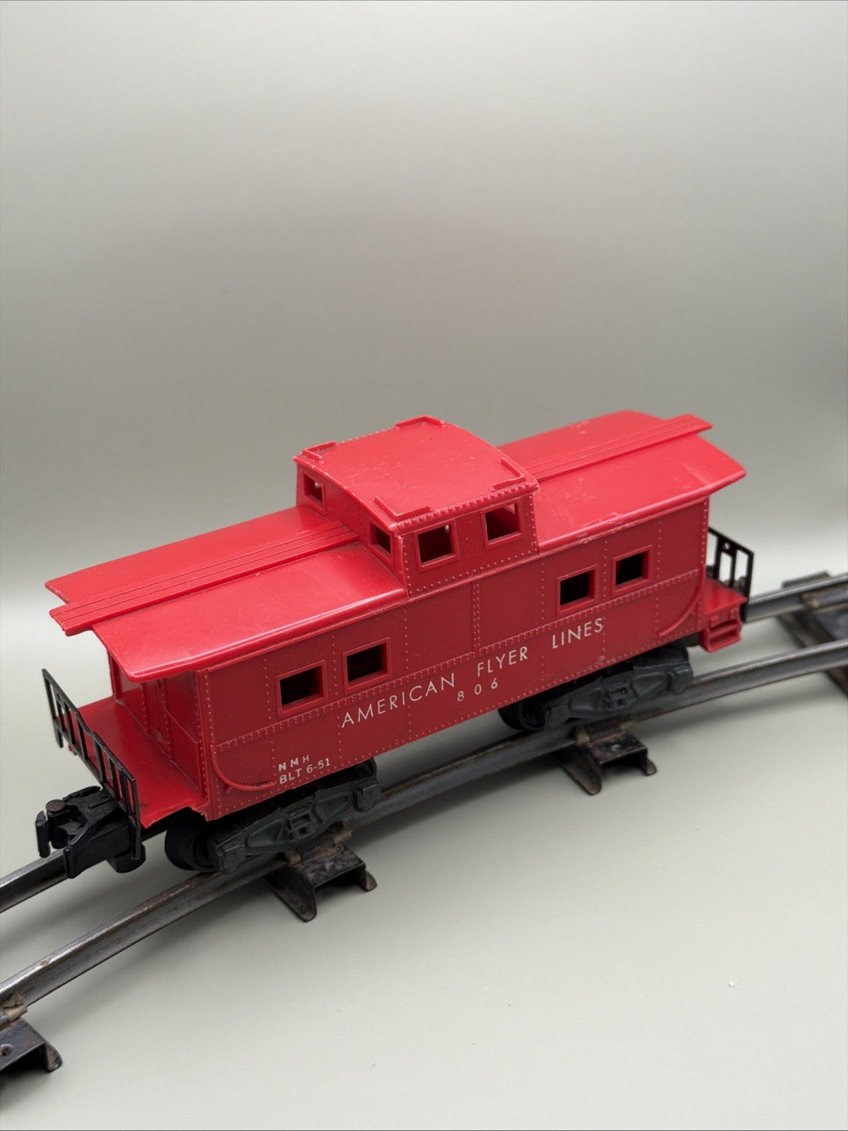 Vintage American Flyer S Gauge 806 Red Caboose - Postwar Gilbert BLT 6-51 – photo 3