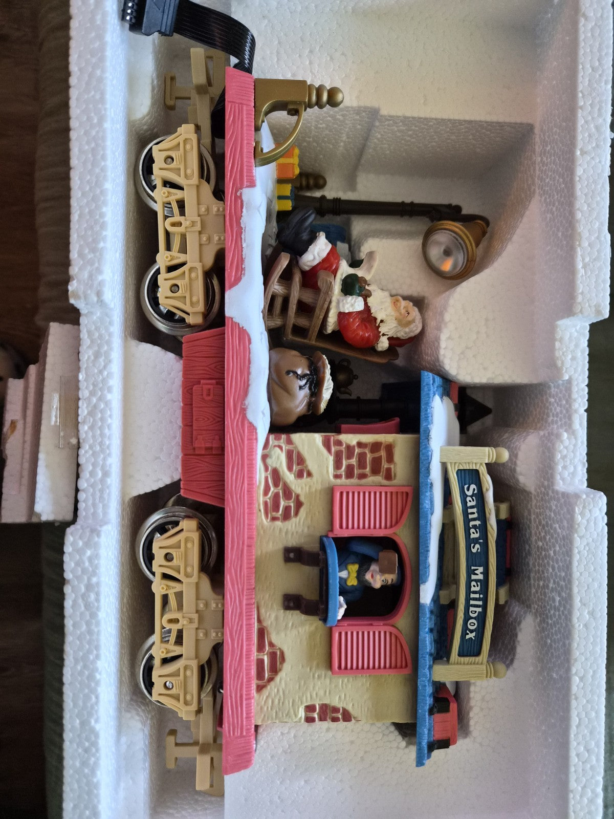 New Bright Holiday Express Santa’s Mailbox 380-1 Animated Christmas Train Tested – photo 3
