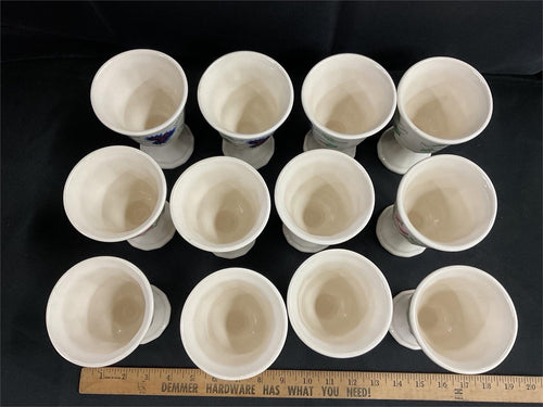 12 Simpsons Periwinkle Ironstone Goblets Henry Ford Museum England Vintage – photo 2