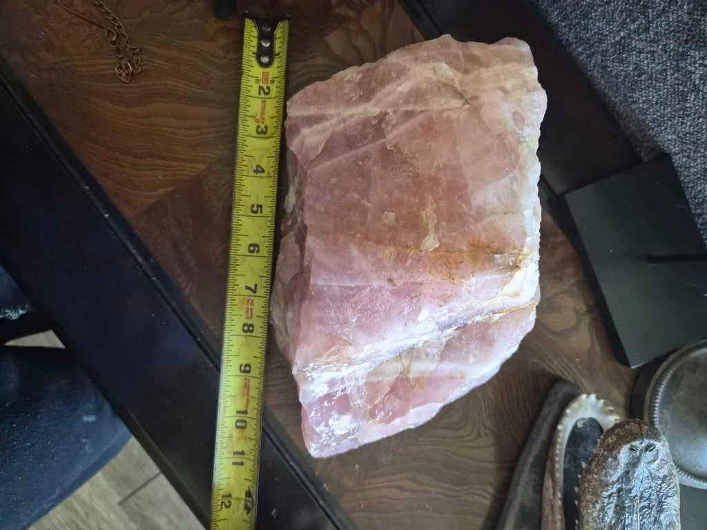 Large Rose Quartz Rough Crystal 13 lb Pink Stone Natural Mineral Display Specime – photo 5
