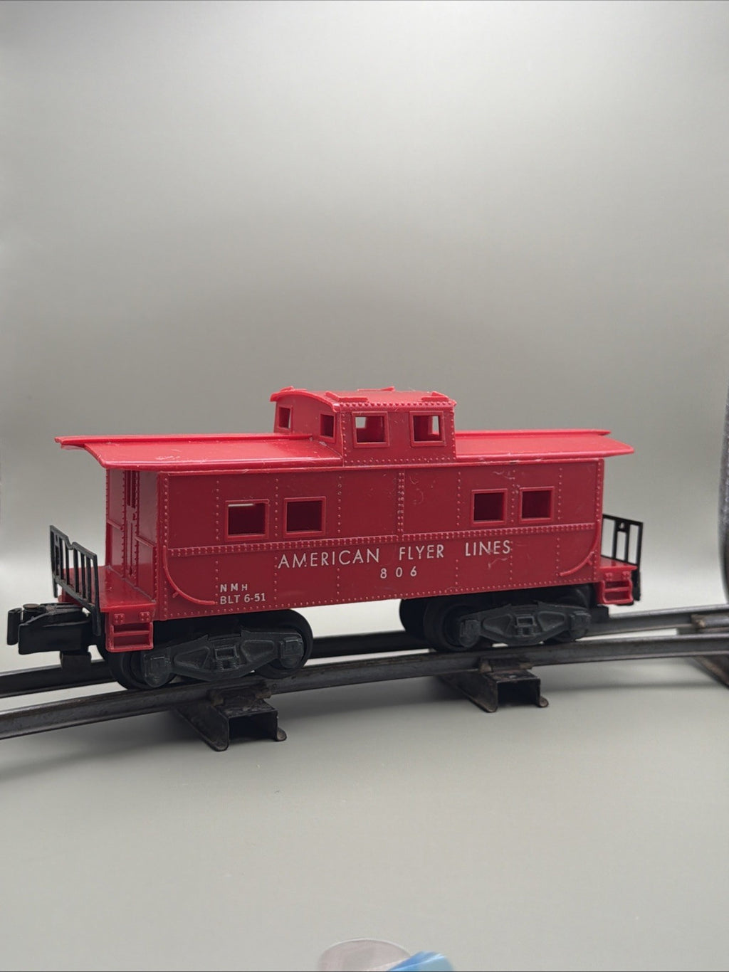 Vintage American Flyer S Gauge 806 Red Caboose - Postwar Gilbert BLT 6-51