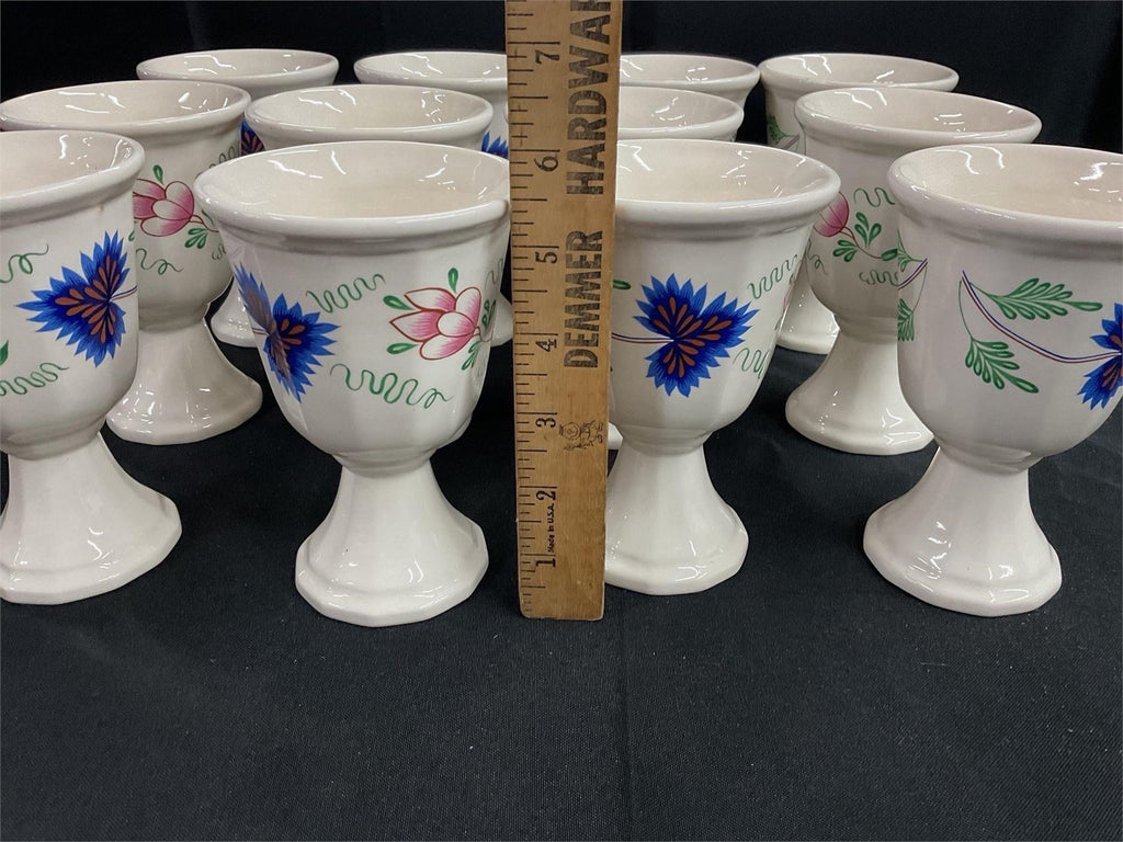 12 Simpsons Periwinkle Ironstone Goblets Henry Ford Museum England Vintage – photo 5
