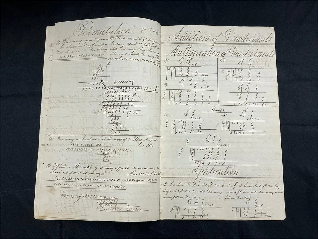 1844 Jacob Kutz Handwritten Ciphering Book Arithmetic Manuscript PA Americana – photo 7