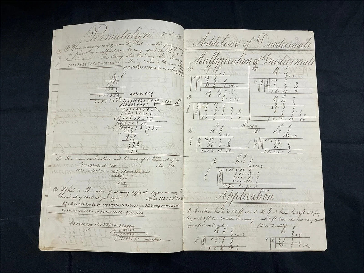 1844 Jacob Kutz Handwritten Ciphering Book Arithmetic Manuscript PA Americana – photo 7