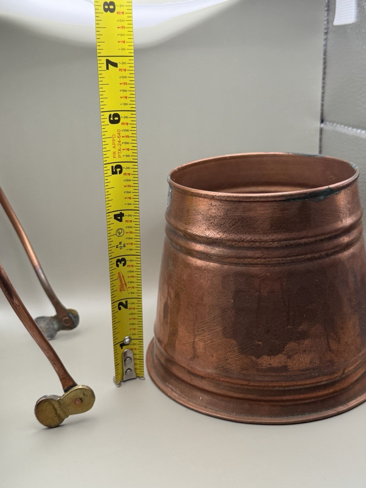 Vintage Copper Miniatures Lot Watering Can Chamber Pot Turkish Pail Bucket – photo 3
