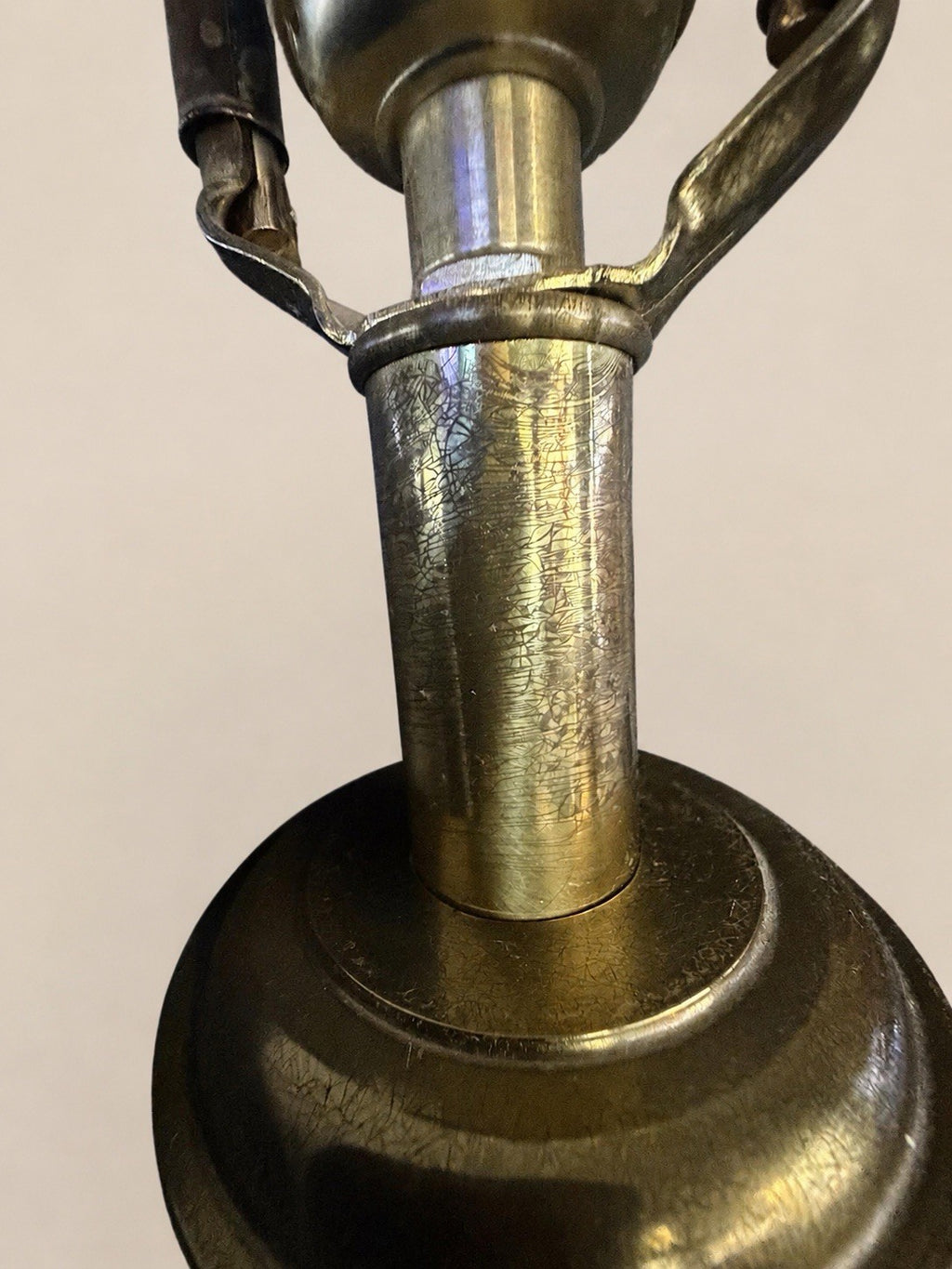 Vintage Stiffel Brass Table Lamps Mismatched Pair Hollywood Regency – photo 3
