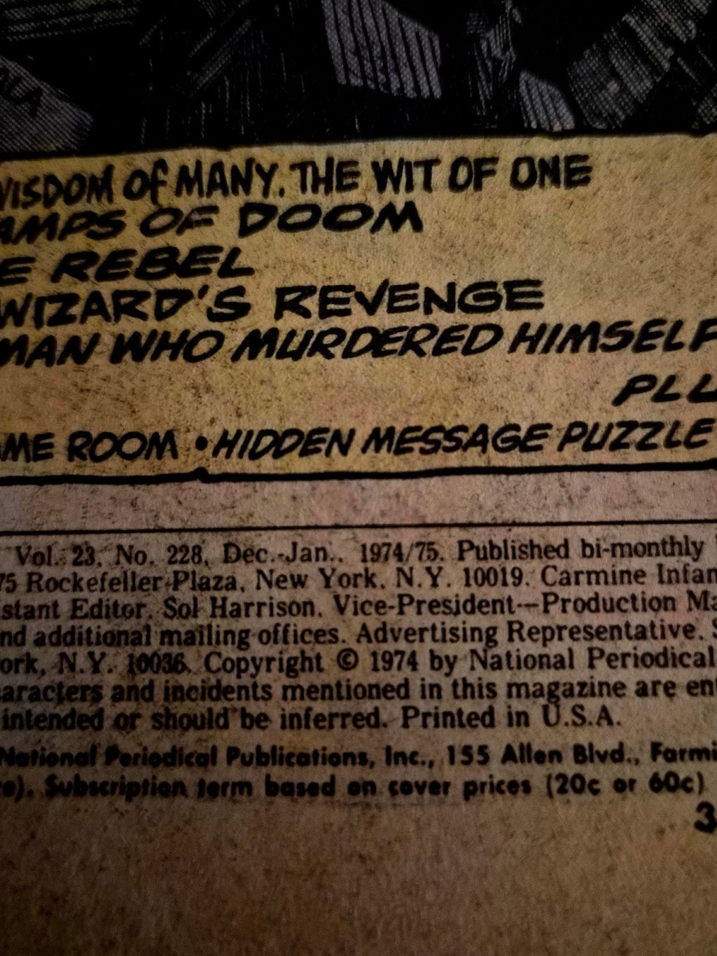 DC House of Mystery #228 Jan 1975 Bronze Age Horror Comic – photo 5