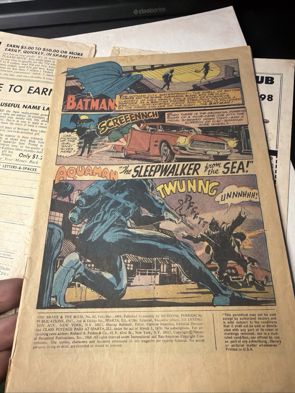 The Brave and the Bold #82 (DC 1969) Origin of Oceanmaster Retold Rough – photo 2