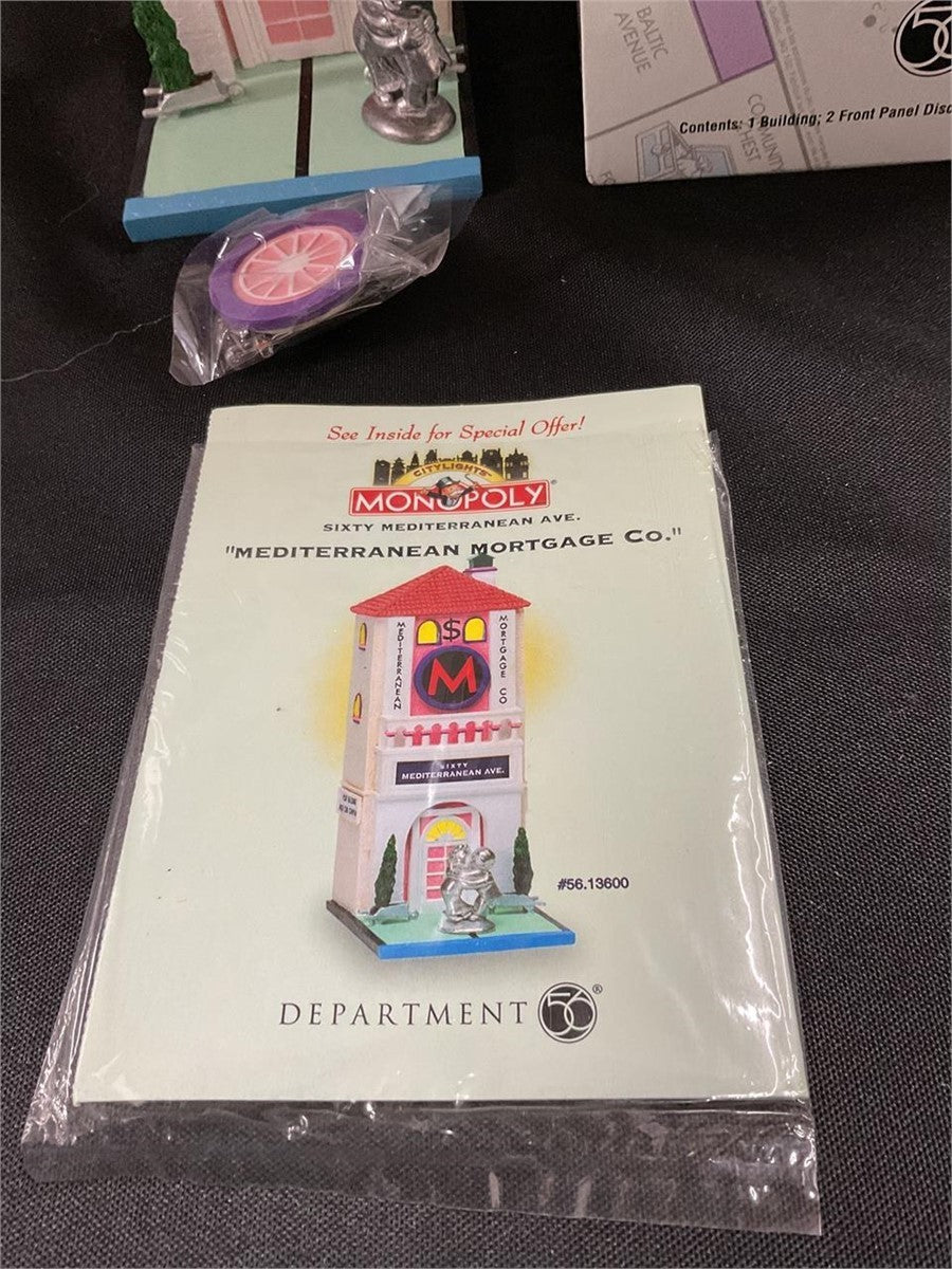 Department 56 Monopoly CityLights "Mediterranean Mortgage Co. (Missing Cord). – photo 3