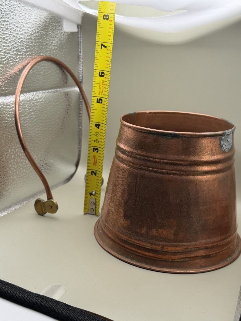 Vintage Copper Miniatures Lot Watering Can Chamber Pot Turkish Pail Bucket – photo 4
