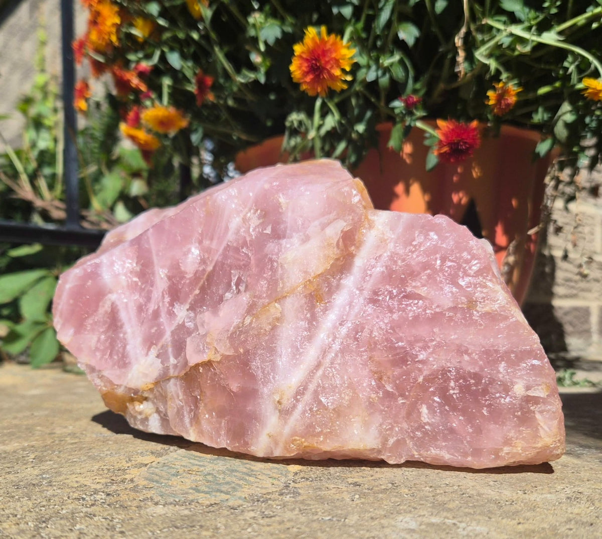 Large Rose Quartz Rough Crystal 13 lb Pink Stone Natural Mineral Display Specime